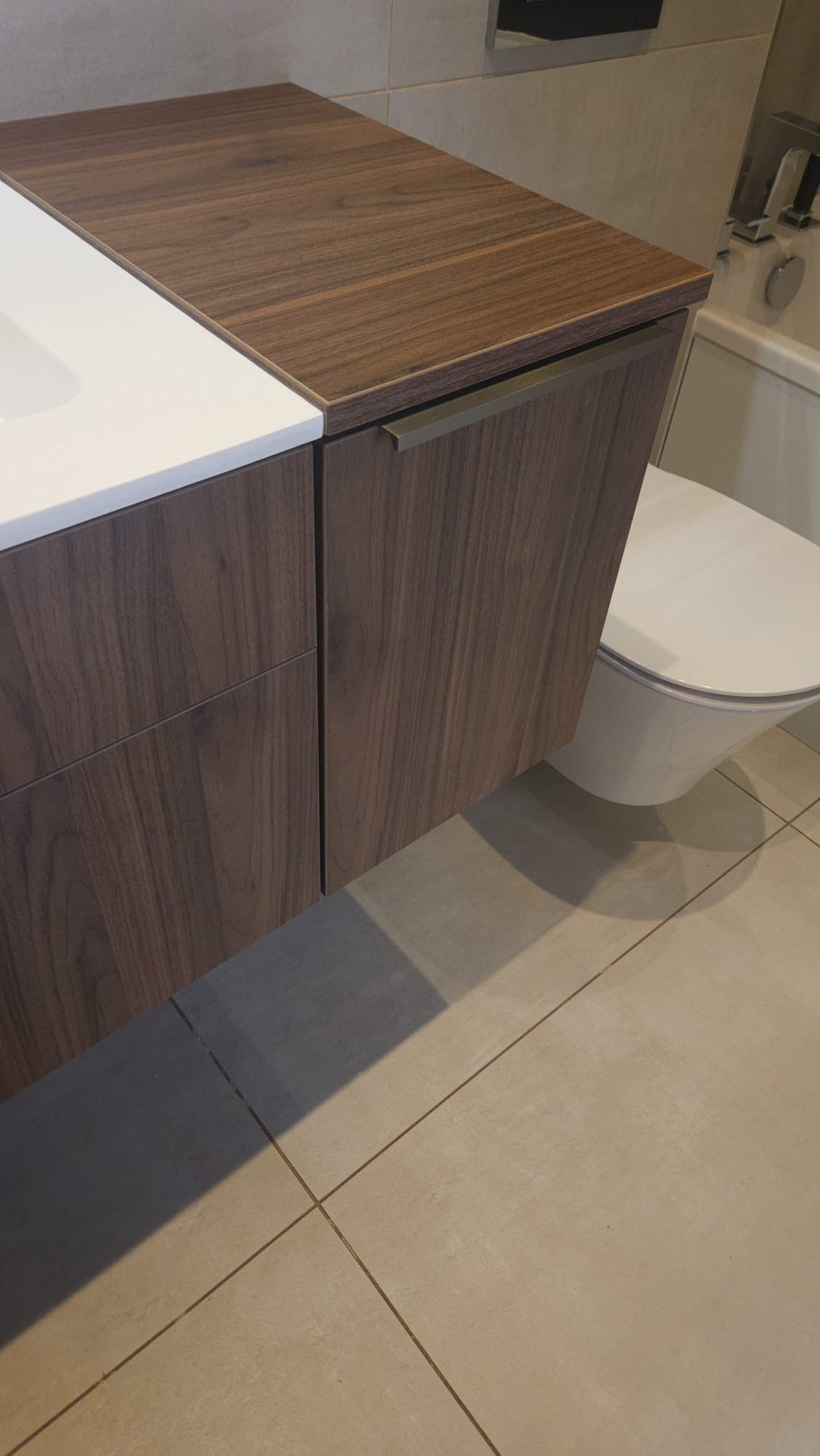 Meuble vasque bois et WC